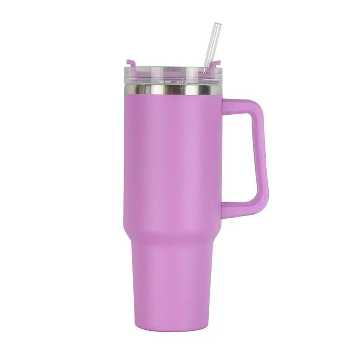 Women's Insulated Drinking Cup with Handle and Straw Kalsten
