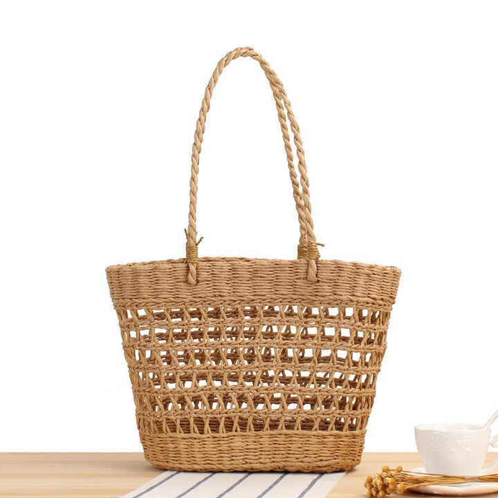 Woven Beach Bag Made of Natural Material Kalsten