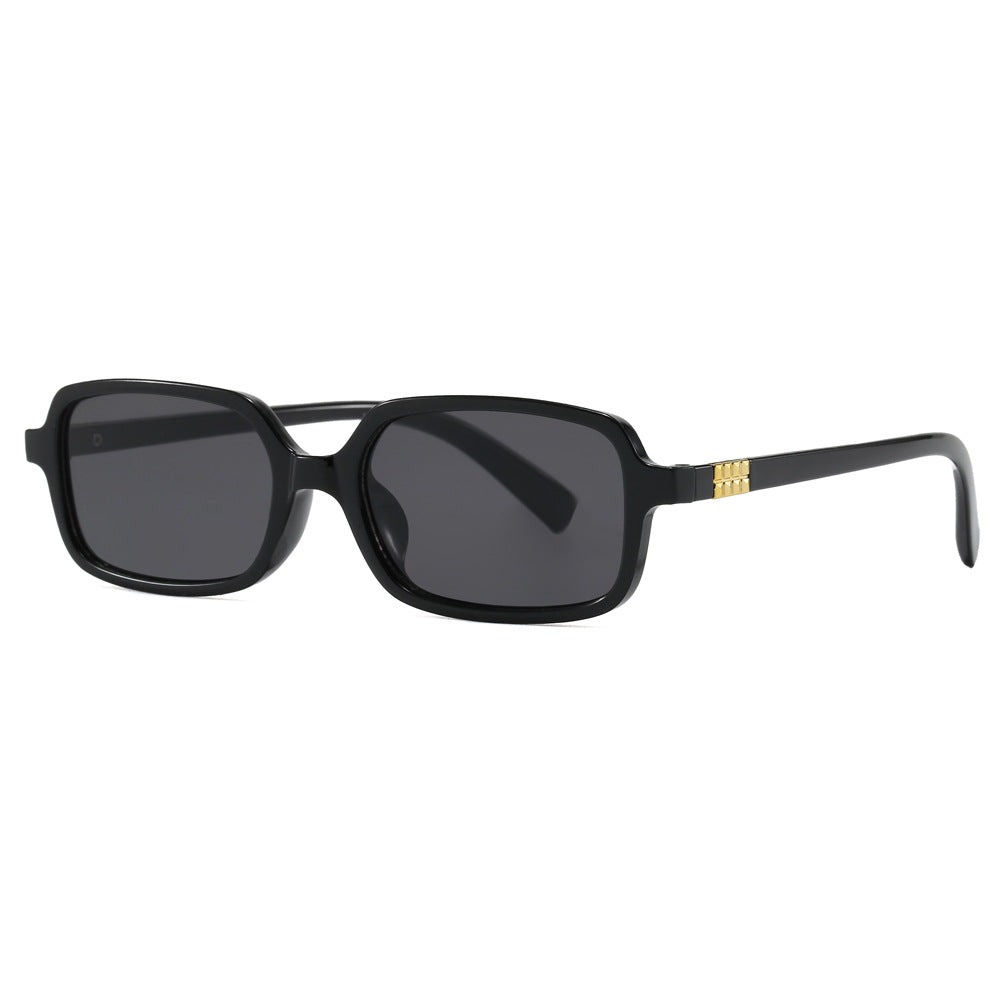 Women's fashionable square glasses with elegant plastic frame and gold accents Kalsten