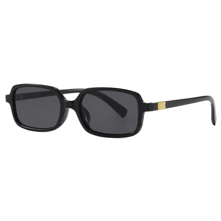Women's fashionable square glasses with elegant plastic frame and gold accents Kalsten