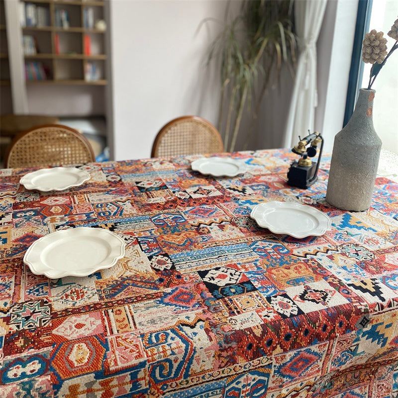 Decorative Geometric Pattern Table Cover