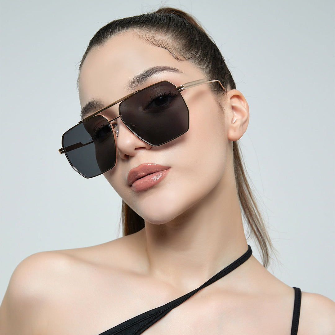 Ladies elegant hexagonal sunglasses Kalsten