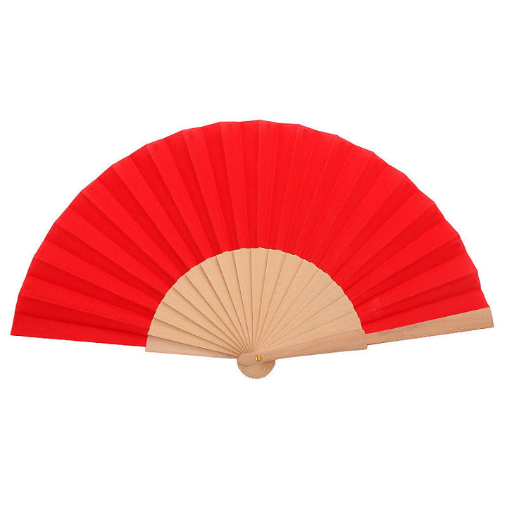 Ladies elegant hand fan made of lightweight fabric with artistic pleat pattern Kalsten