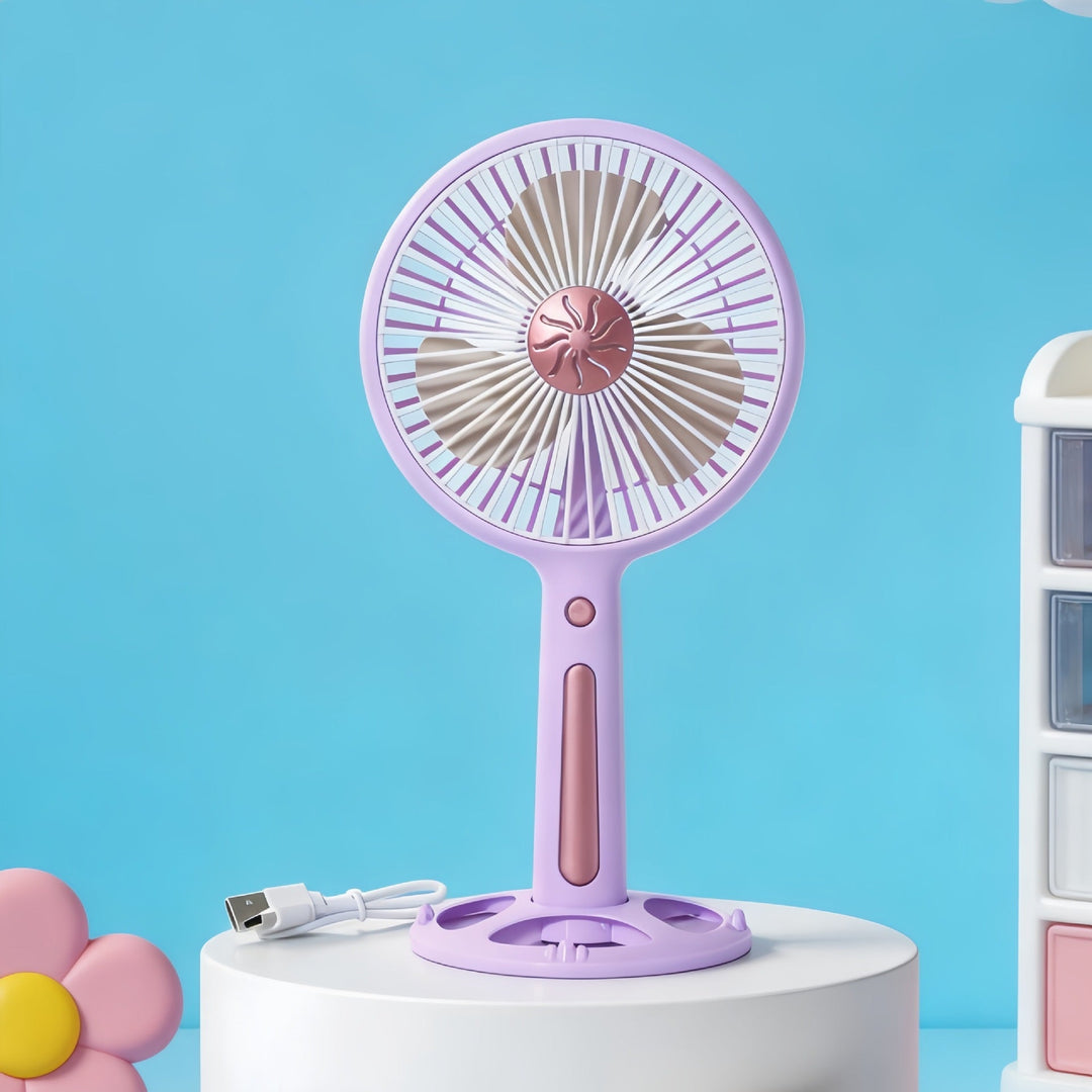Women's Portable Handheld Fan with Flexible Angle and USB Connection Kalsten