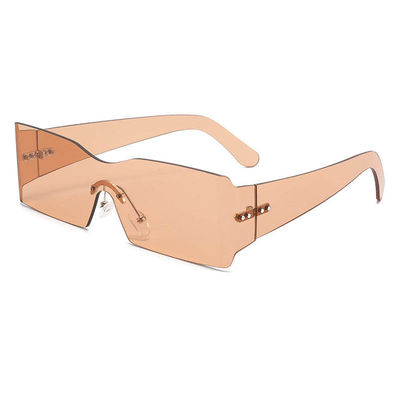 Women's futuristic fashion sunglasses with transparent frame Kalsten