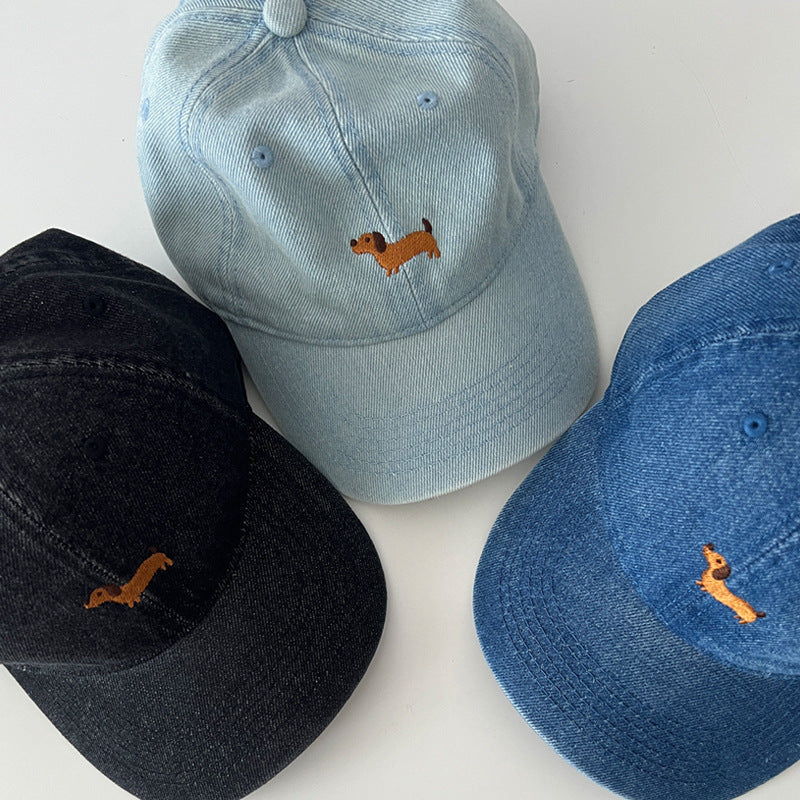Women's Casual Embroidered Dog Theme Baseball Cap Kalsten
