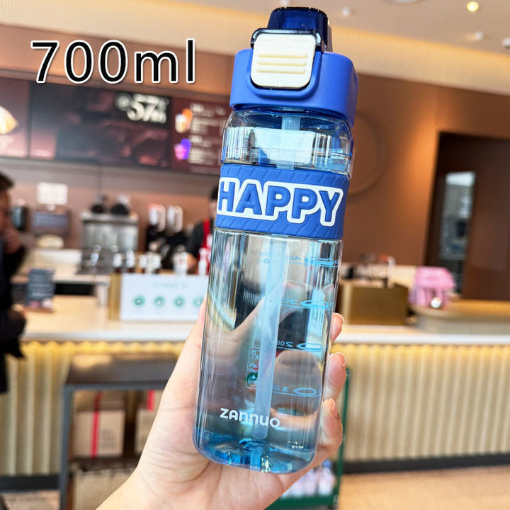 Ladies leak-proof drinking bottle with integrated measuring scale and secure lid Kalsten