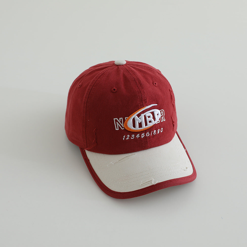 Men's Distressed Cotton Logo Baseball Cap Kalsten