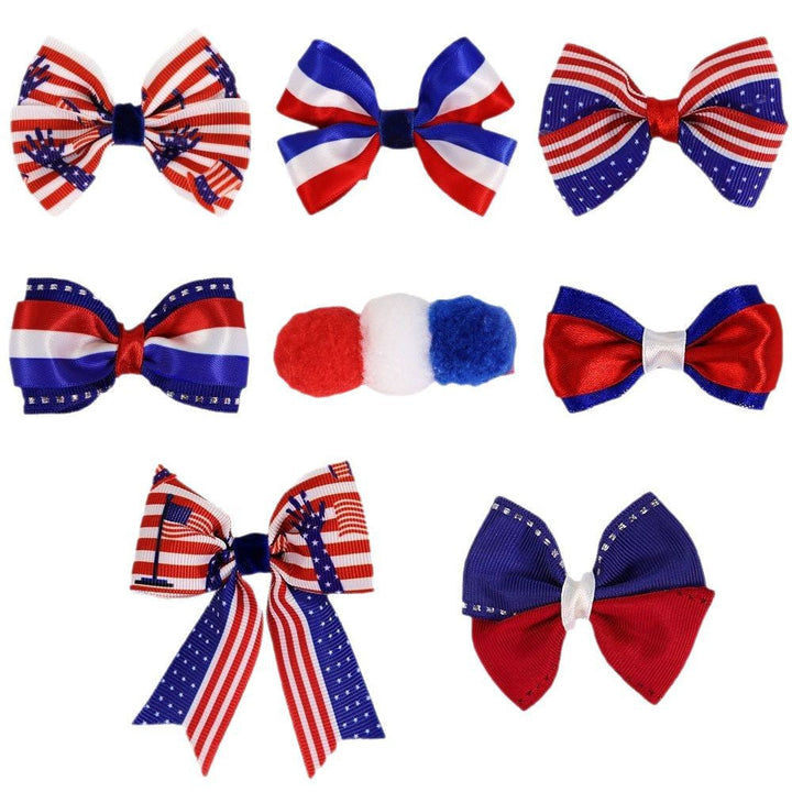 Ladies small pleated hair bow made of grosgrain ribbon with medium knot and mini alligator clip Kalsten
