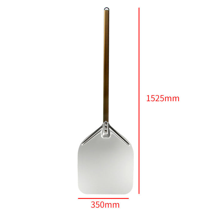 extra-long wooden handled aluminum pizza peel with flat square paddle Kalsten