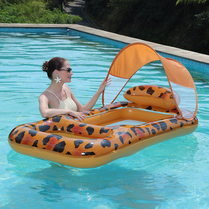 Women's Inflatable Comfort Pool Lounger with View Window Kalsten