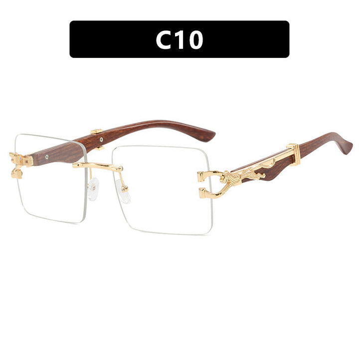 Ladies elegant square sunglasses with high-quality wooden frame Kalsten