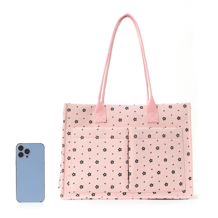 Spacious shopping and everyday bag with modern floral patterns Kalsten