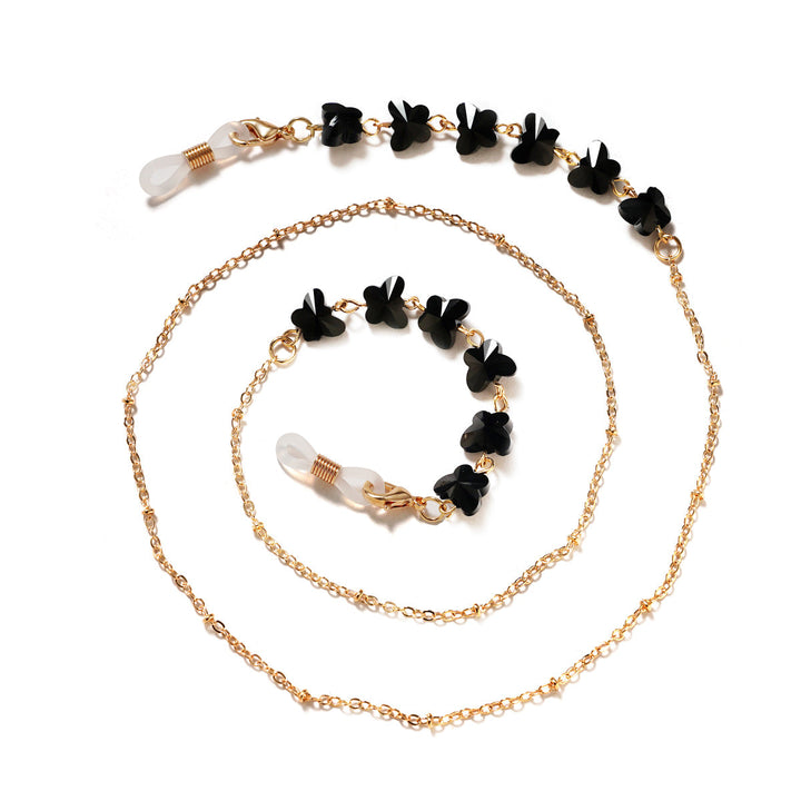 Floral-Embellished Eyewear Chain kalsten