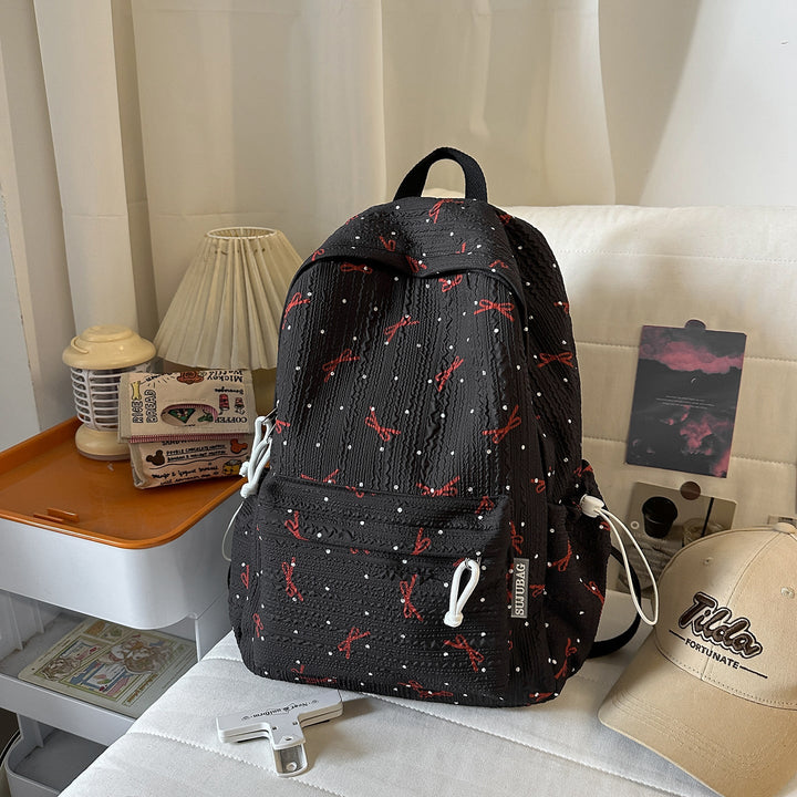 Cute Bow Patterned Backpack