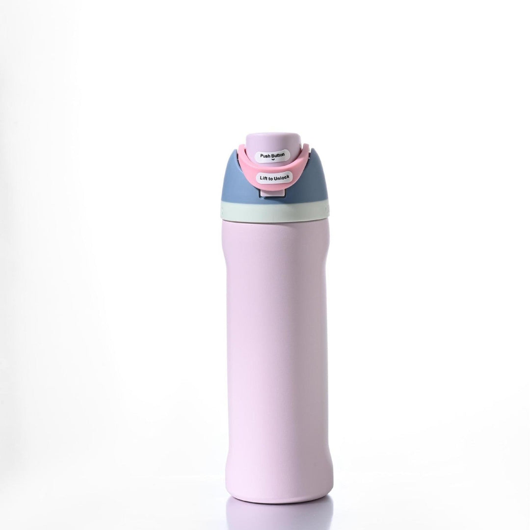 Insulated Stainless Steel Vacuum Water Bottle With One-Touch Flip Lid And Leakproof Safety Lock