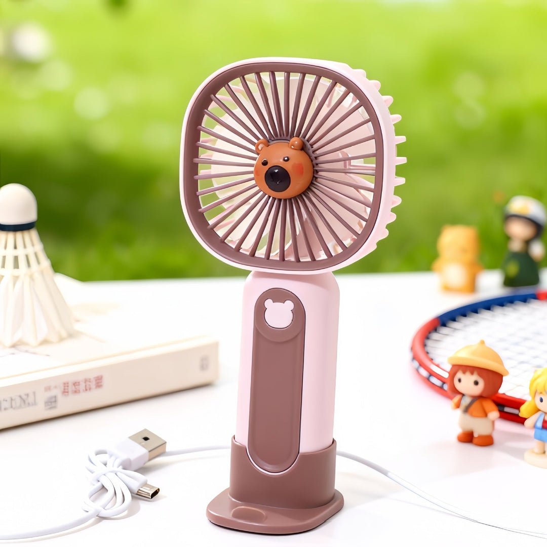 Women's Portable Handheld Fan with Ergonomic Design and USB Connection Kalsten