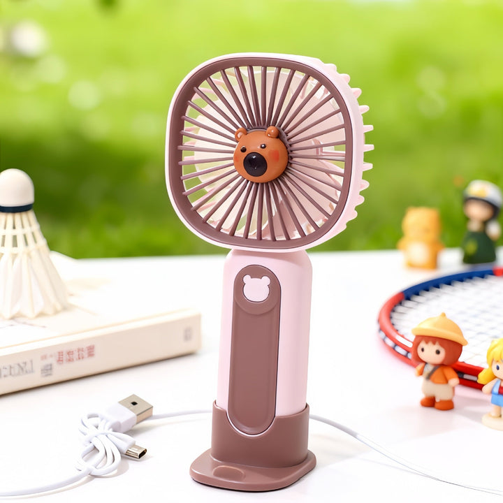 Women's Portable Handheld Fan with Ergonomic Design and USB Connection Kalsten
