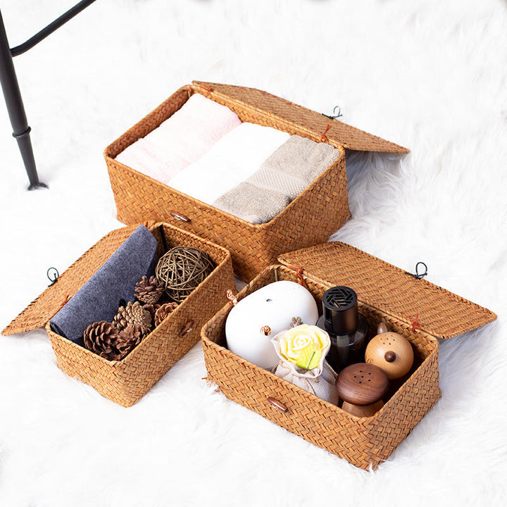 Handcrafted Oval Woven Storage Box Kalsten