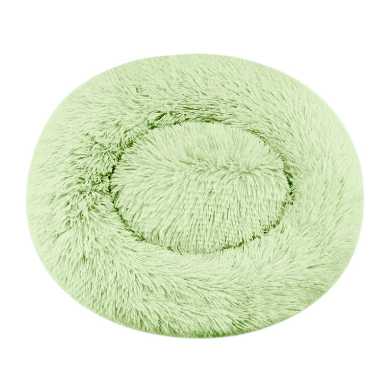 Luxurious Plush Round Dog Bed