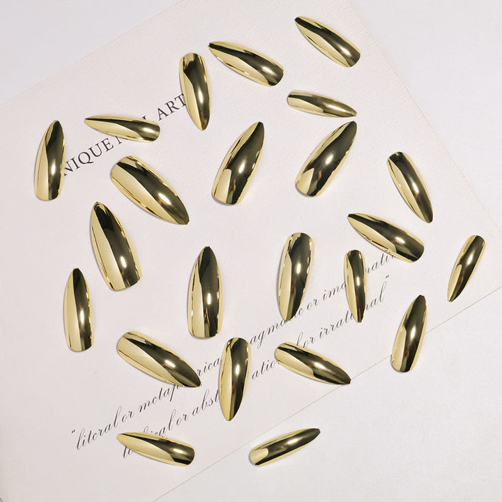 Extravagant Stiletto Press-On Nail Tips with Mirror Finish Kalsten
