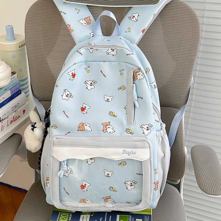 Cute Cartoon-Themed Multi-Pocket School Backpack