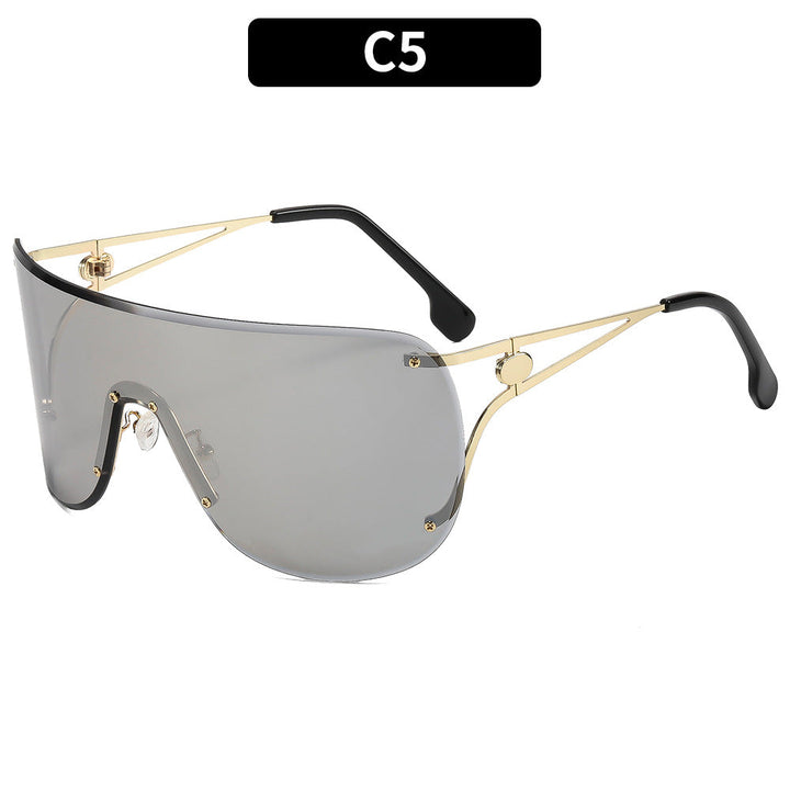 Women's visor-style sunglasses with elegant metal frame Kalsten