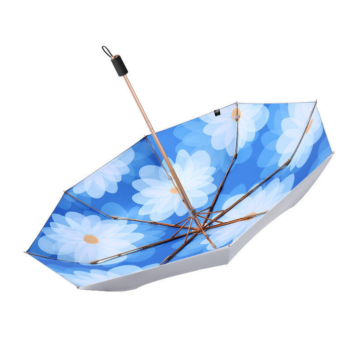 Ladies elegant garden folding umbrella with floral design Kalsten