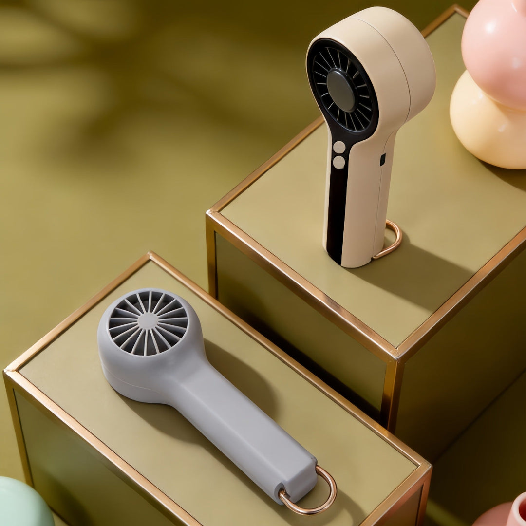Women Portable Mini Hand Fan with LCD Temperature Display Kalsten