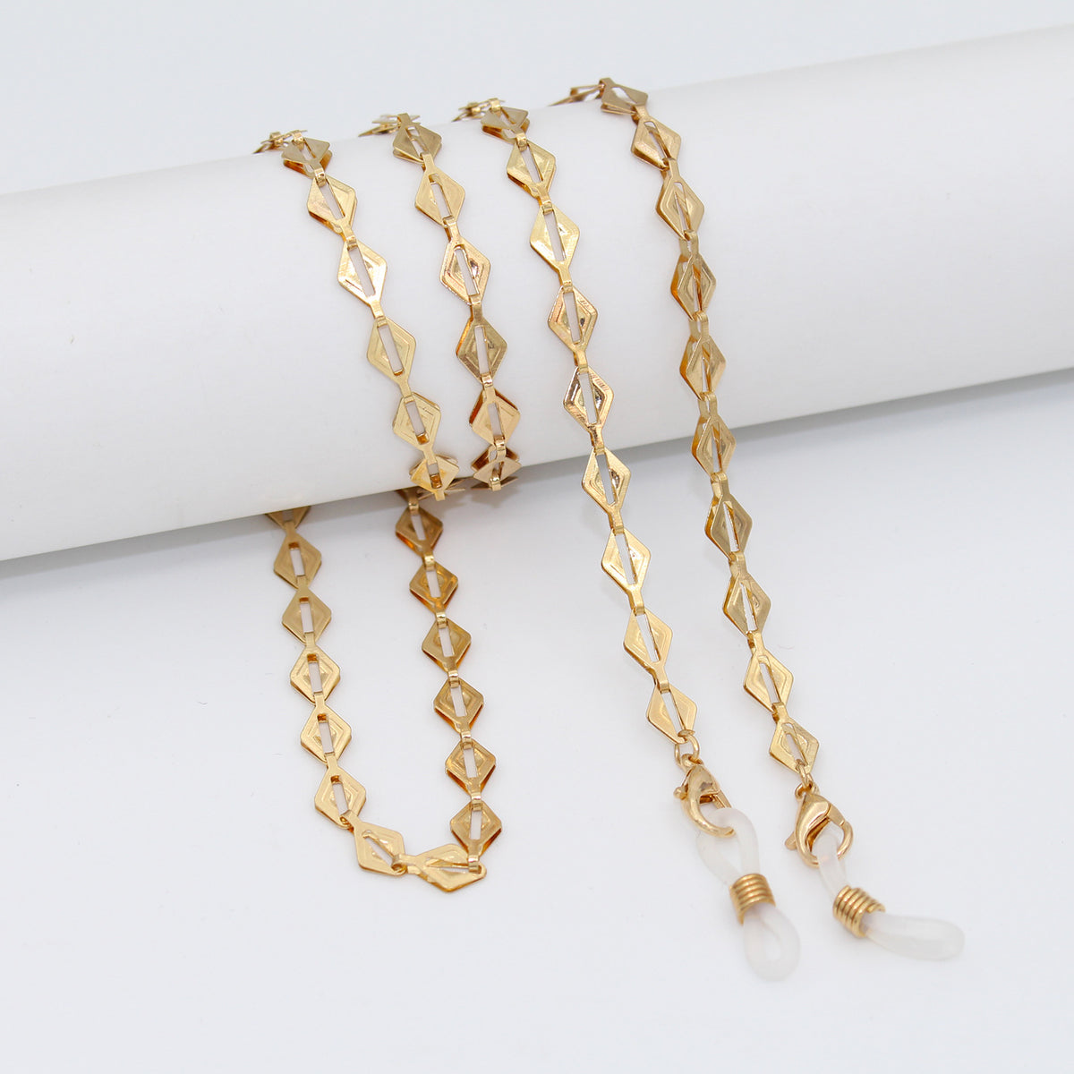 Luxe Crystal-Embellished Eyewear Chain Acalora