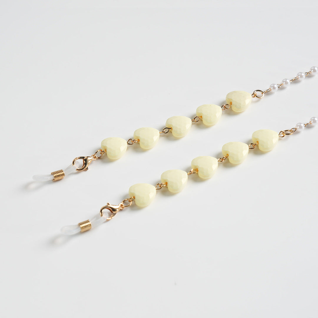Heart-Shaped Beaded Eyewear Chain kalsten