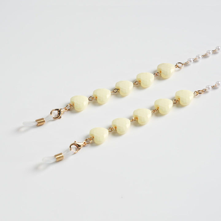 Heart-Shaped Beaded Eyewear Chain kalsten