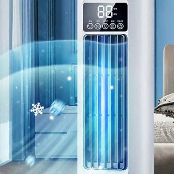 Unisex one size slim oscillating tower fan with adjustable directional louvers whisper-quiet DC motor Kalsten