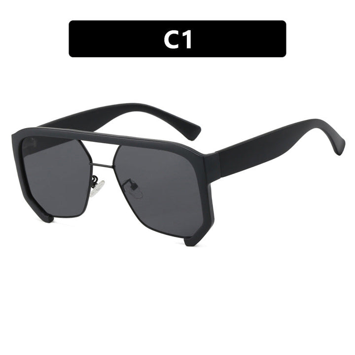 Ladies fashionable oversized sunglasses with elegant, faceted frame construction Kalsten