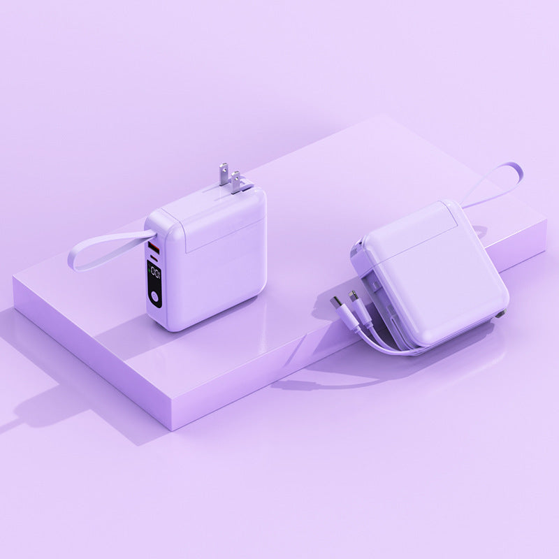 Compact wall charger adapter with integrated cable management function Kalsten