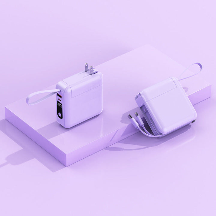 Compact wall charger adapter with integrated cable management function Kalsten