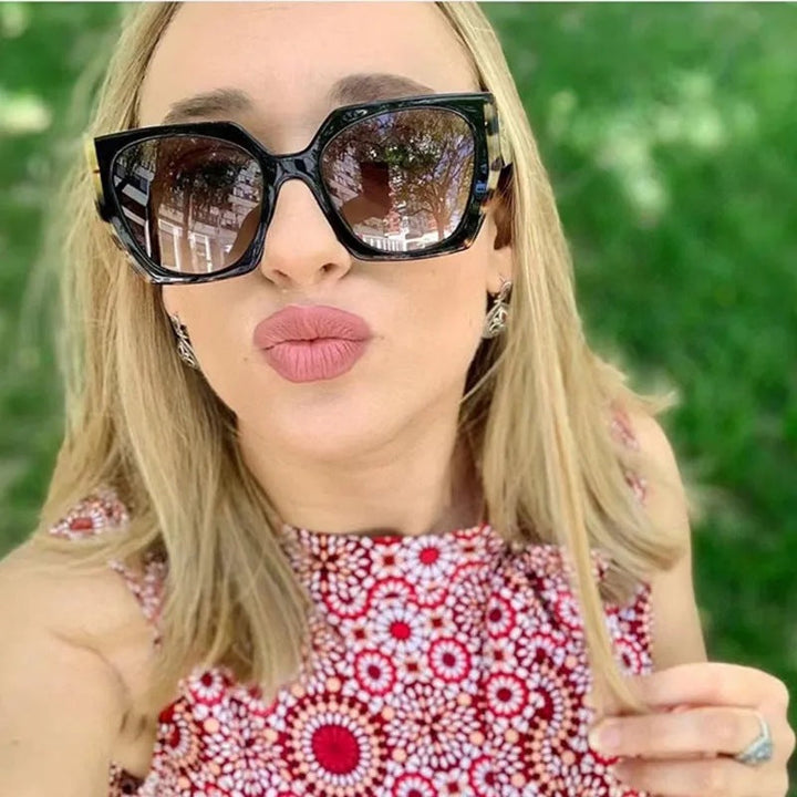 Women Oversized Sunglasses with Distinct Angular Design Kalsten
