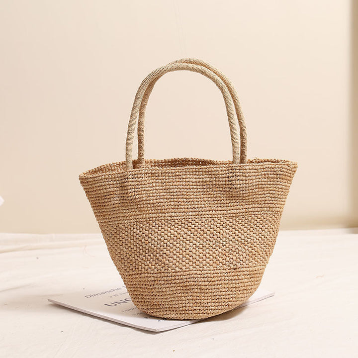 Handmade wicker tote bag with sturdy handles Kalsten