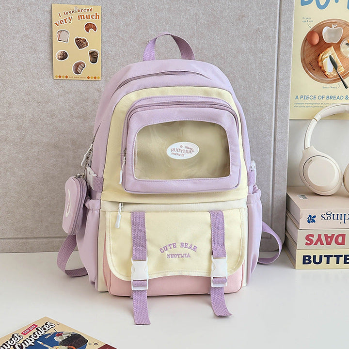 Cute Character-Themed Clear School Backpack