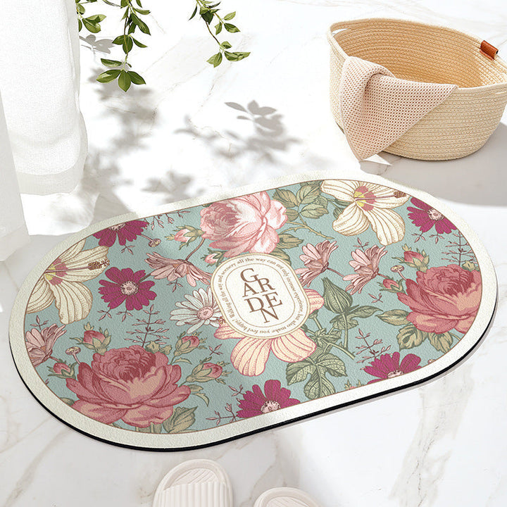 Decorative Floral Area Mat Kalsten