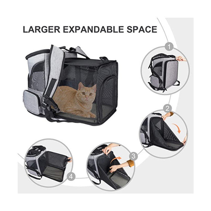 Cat transport backpack with breathable mesh panels Kalsten