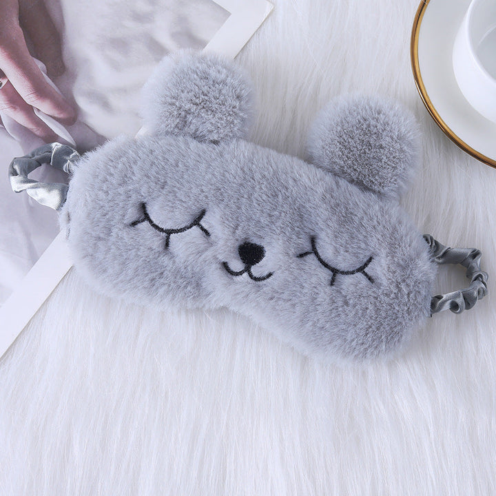 Ladies nan cozy unicorn sleep mask with embroidered eyelashes, soft plush and elastic ruffled ribbon Kalsten