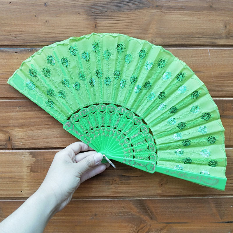 Women's high-quality lace fan with artistic floral motifs Kalsten