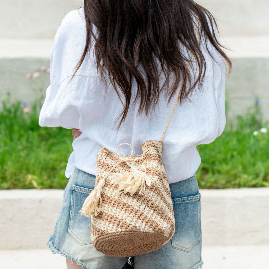 Structured Macrame Shoulder Bag Kalsten