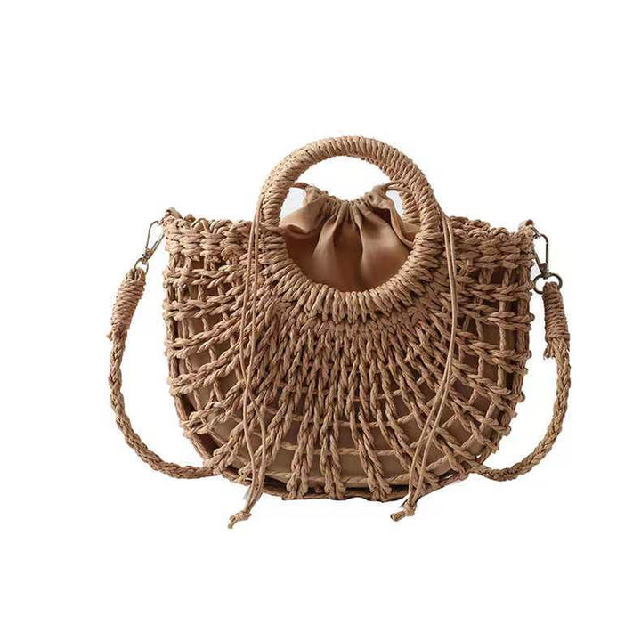 Handcrafted basket bag with playful design Kalsten