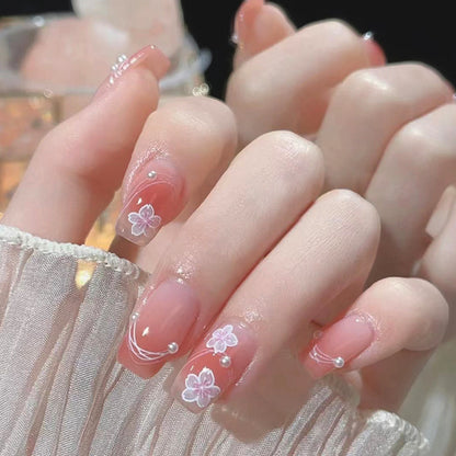 Floral Design Press-On Nails Acalora