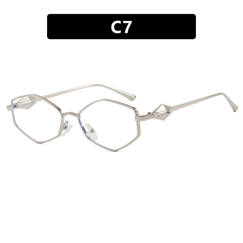 Women's geometric sunglasses with protective UV filter and high-end metal frame Kalsten