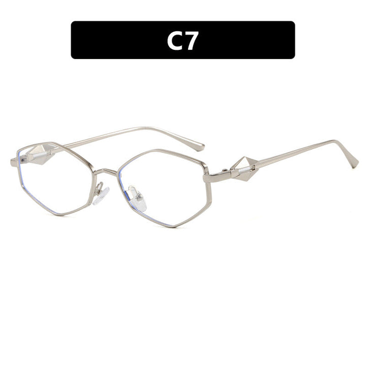 Women's geometric sunglasses with protective UV filter and high-end metal frame Kalsten