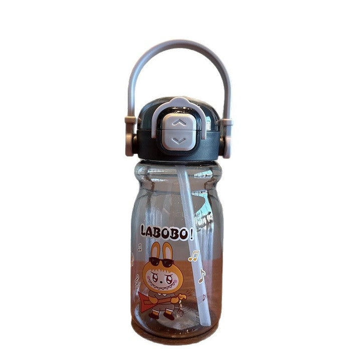 Women's Funny Plastic Drinking Bottle with Integrated Straw Function Kalsten