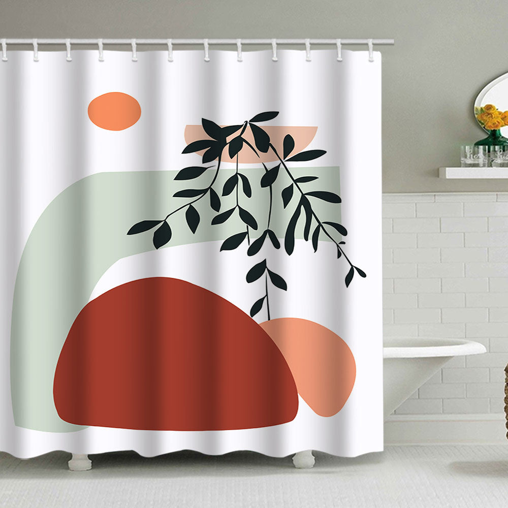 Abstract Botanical Print Shower Curtain Kalsten